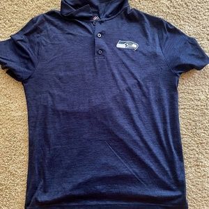 Seattle Seahawks (NFL) Majestic Men's Short Sleeve Polo - LARGE